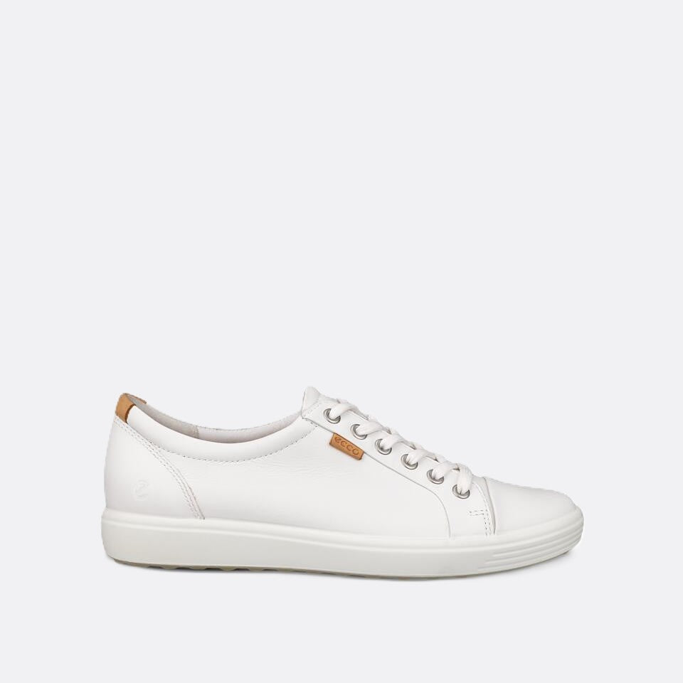 Ecco Women's Soft 7 White Leather Sneaker