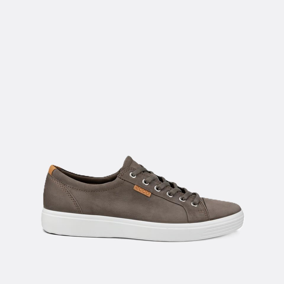 Ecco Men's Soft 7 Dark Clay Leather Sneaker