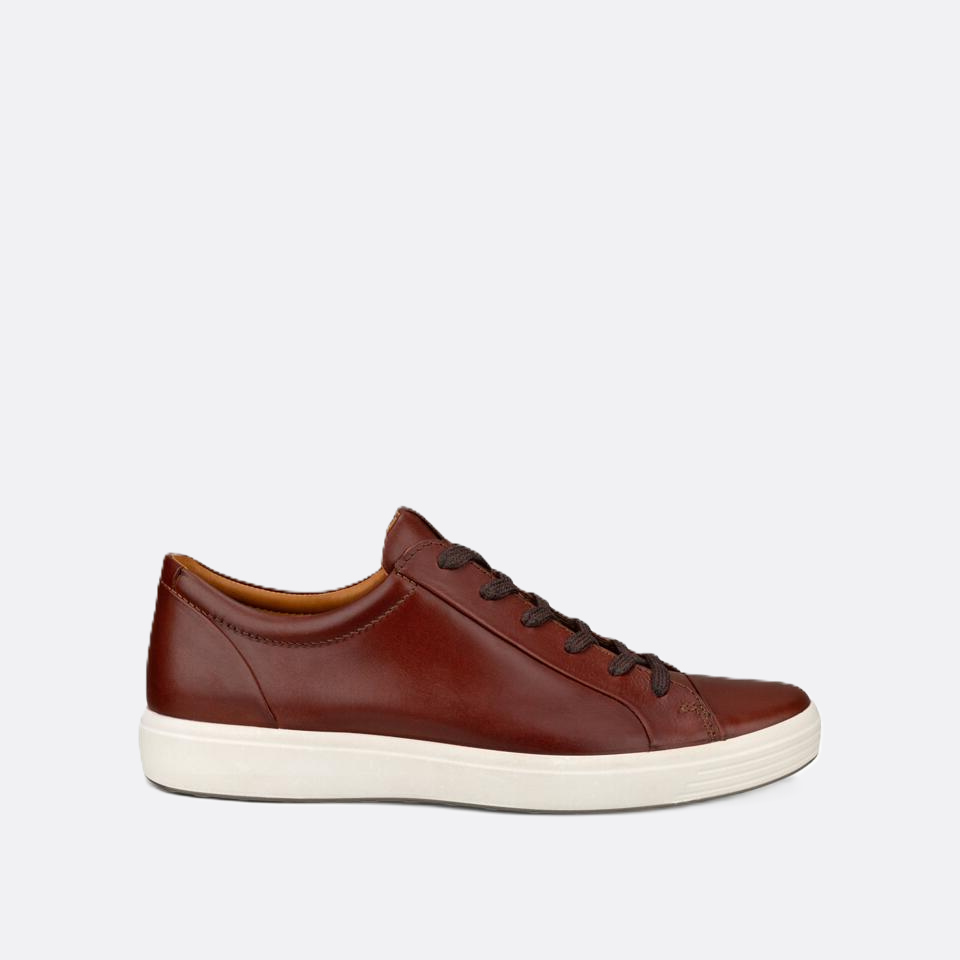 Ecco Men's Soft 7 Cognac Leather Sneaker