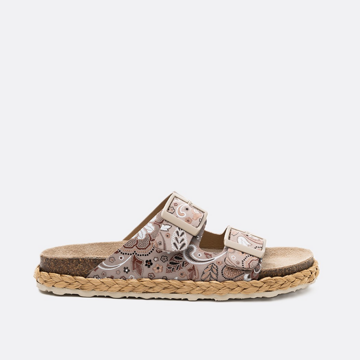 Ateneo Cora Leather Beige Slide