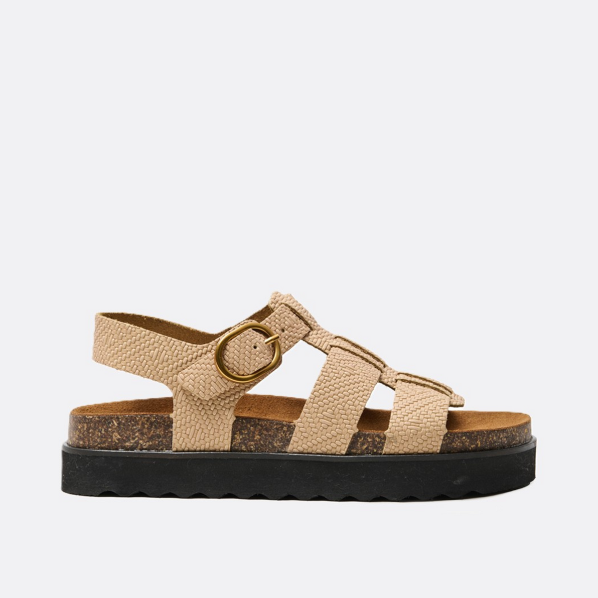 Ateneo Daphne Beige Leather Sandal