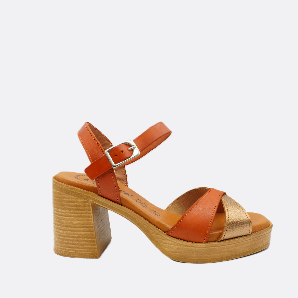 Luxdive Enna Araqua Orange Metallic Heel