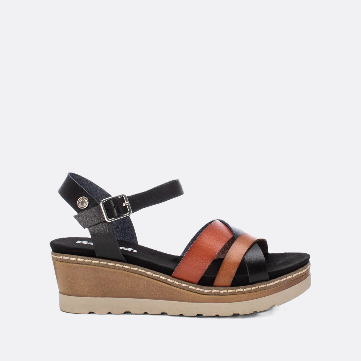 Refresh Rita Black Wedge Sandal