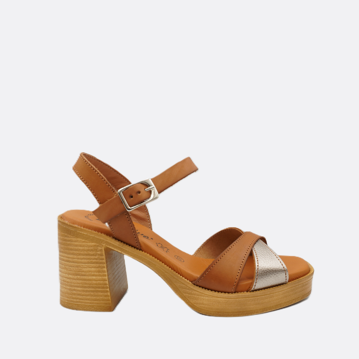 Luxdive Enna Cuonic Brown Metallic Heel