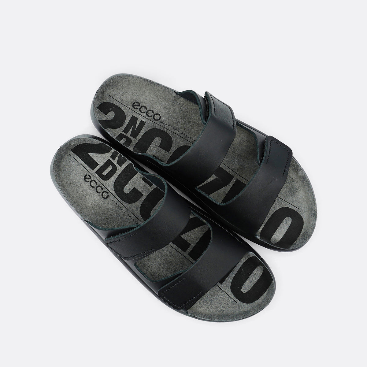 Ecco Cozmo 2 Strap Mens Black Slide