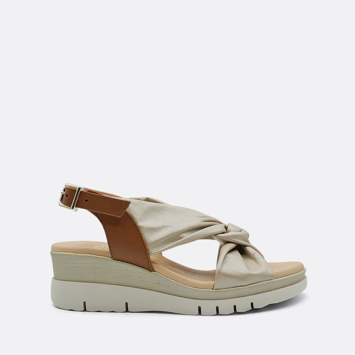 Descanflex Liliana Nacar Pearl Wedge Sandal