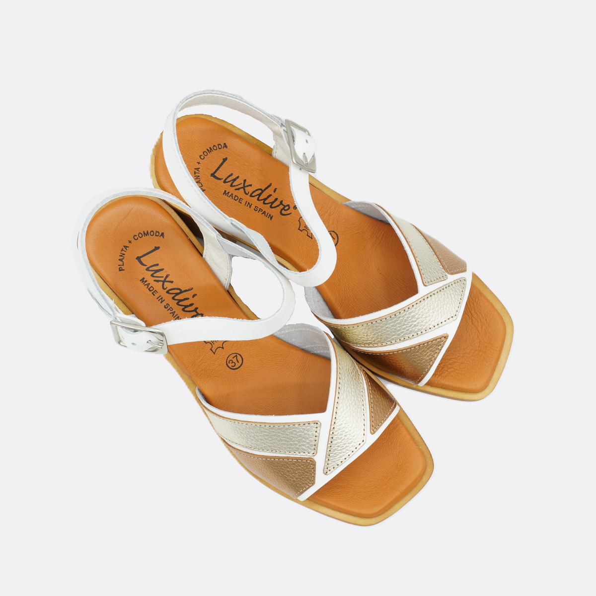 Luxdive Erice White Leather Heel - Premium Footwear Port Douglas