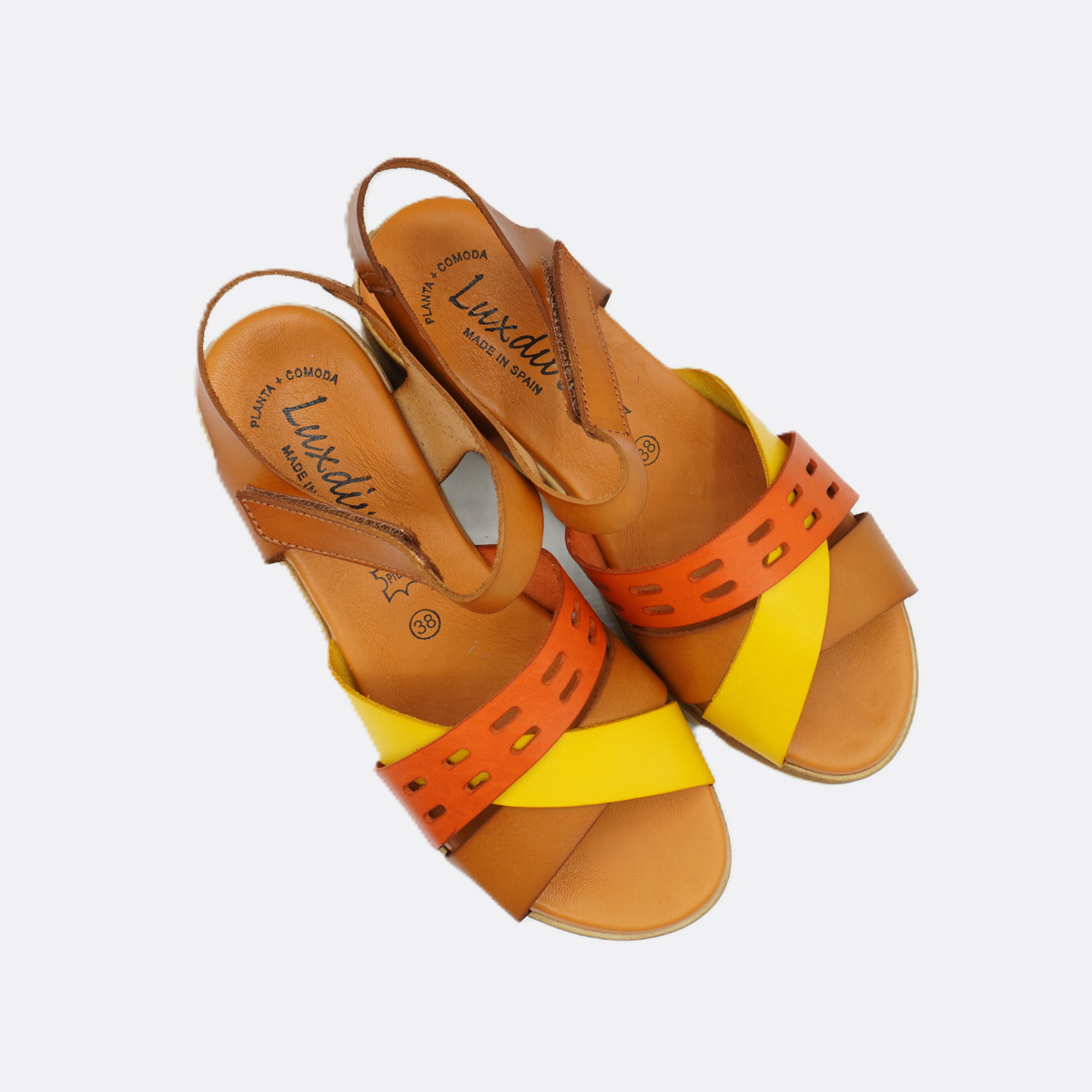 Luxdive Agrigento Cuomul Red Leather Wedge Sandal - Premium Footwear Port Douglas