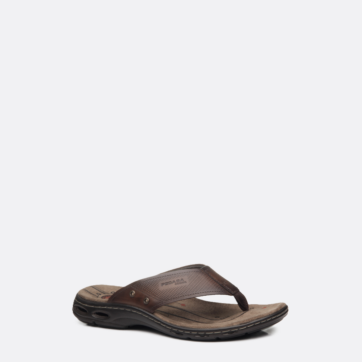 Pegada Pedro Men's Leather Brown Thong