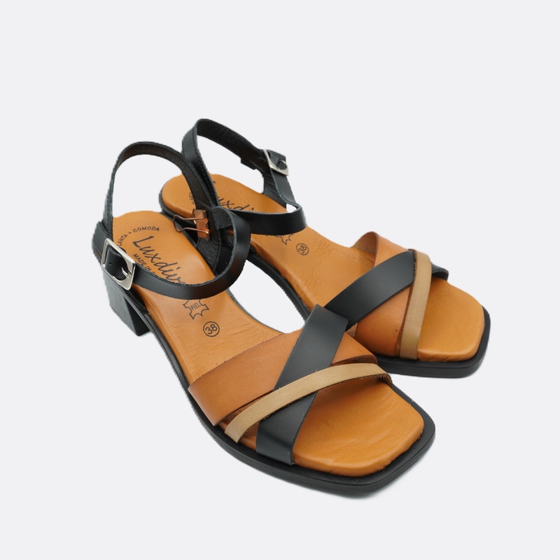 Luxdive Verona Leather Black Heel - Premium Footwear Port Douglas