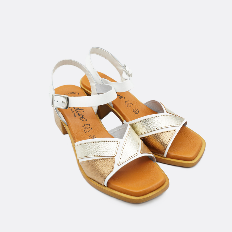 Luxdive Erice White Leather Heel - Premium Footwear Port Douglas