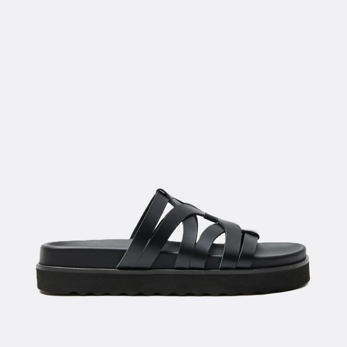 Ateneo Ariana Leather Black Slide