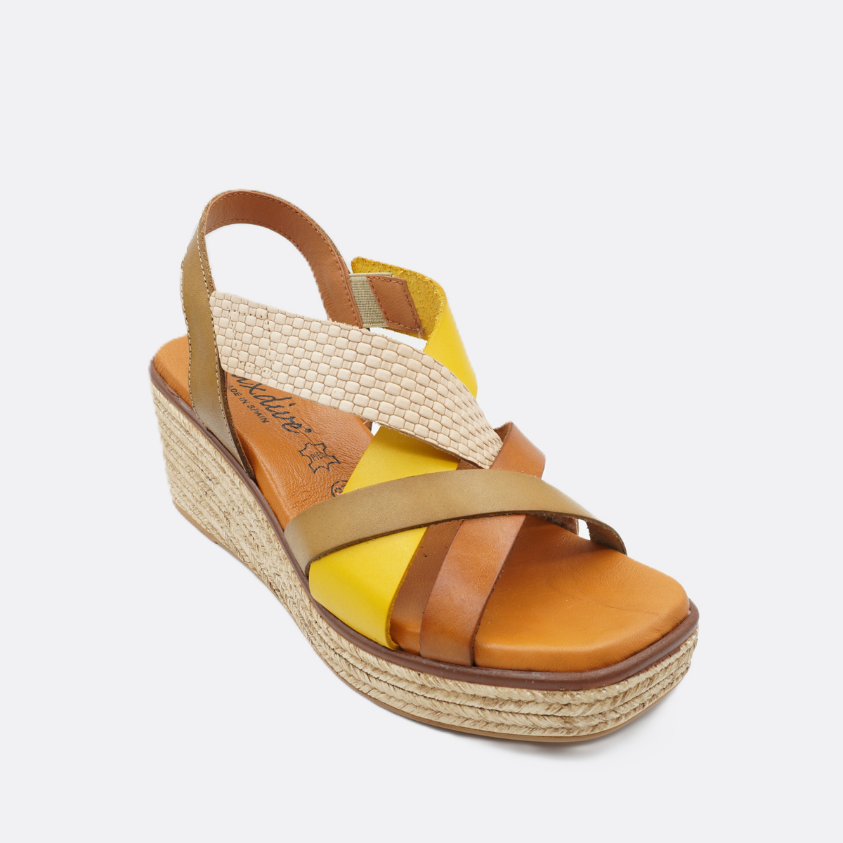 Luxdive Scoplello Leather Tergia Yellow Wedge Heel - Premium Footwear Port Douglas
