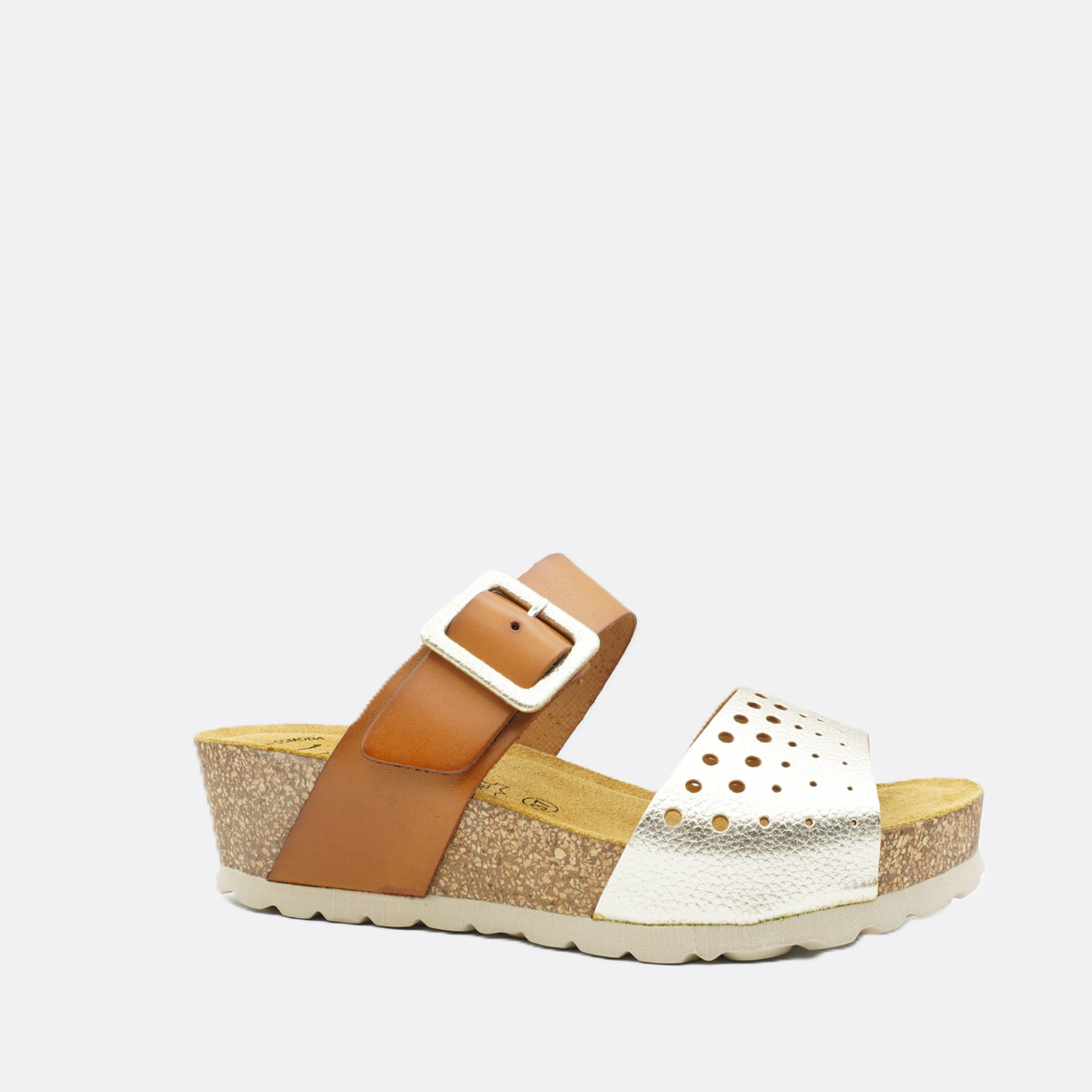 Luxdive Messina Cuopla Camel Gold Wedge Slide - Premium Footwear Port Douglas