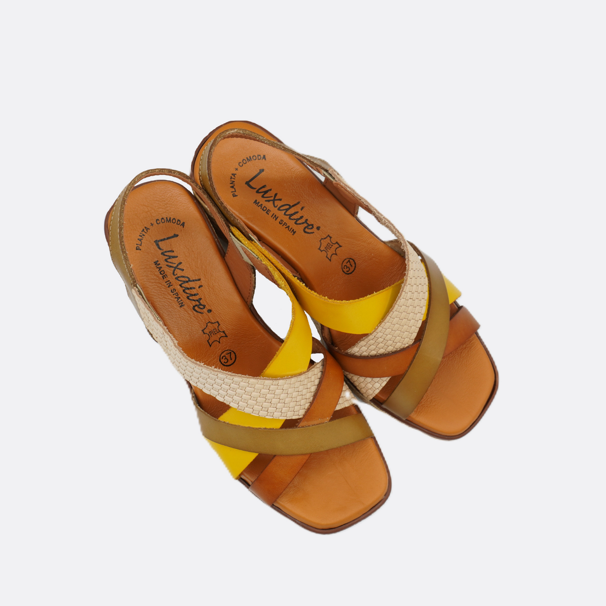 Luxdive Scoplello Leather Tergia Yellow Wedge Heel - Premium Footwear Port Douglas