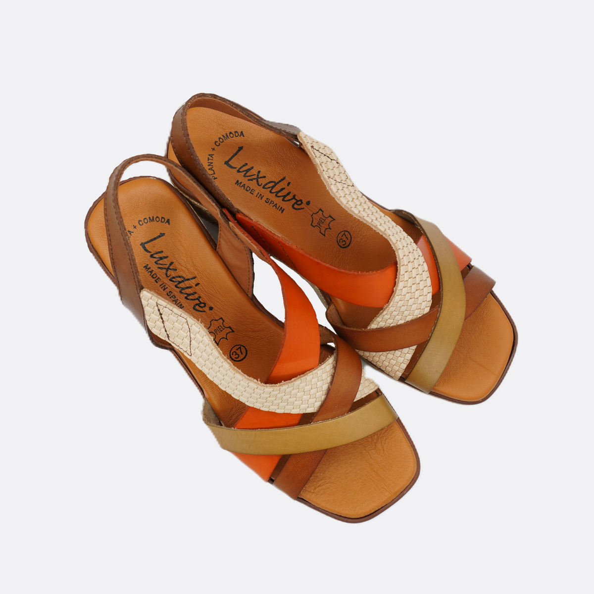 Luxdive Scoplello Leather Marara Terracotta Wedge Heel - Premium Footwear Port Douglas