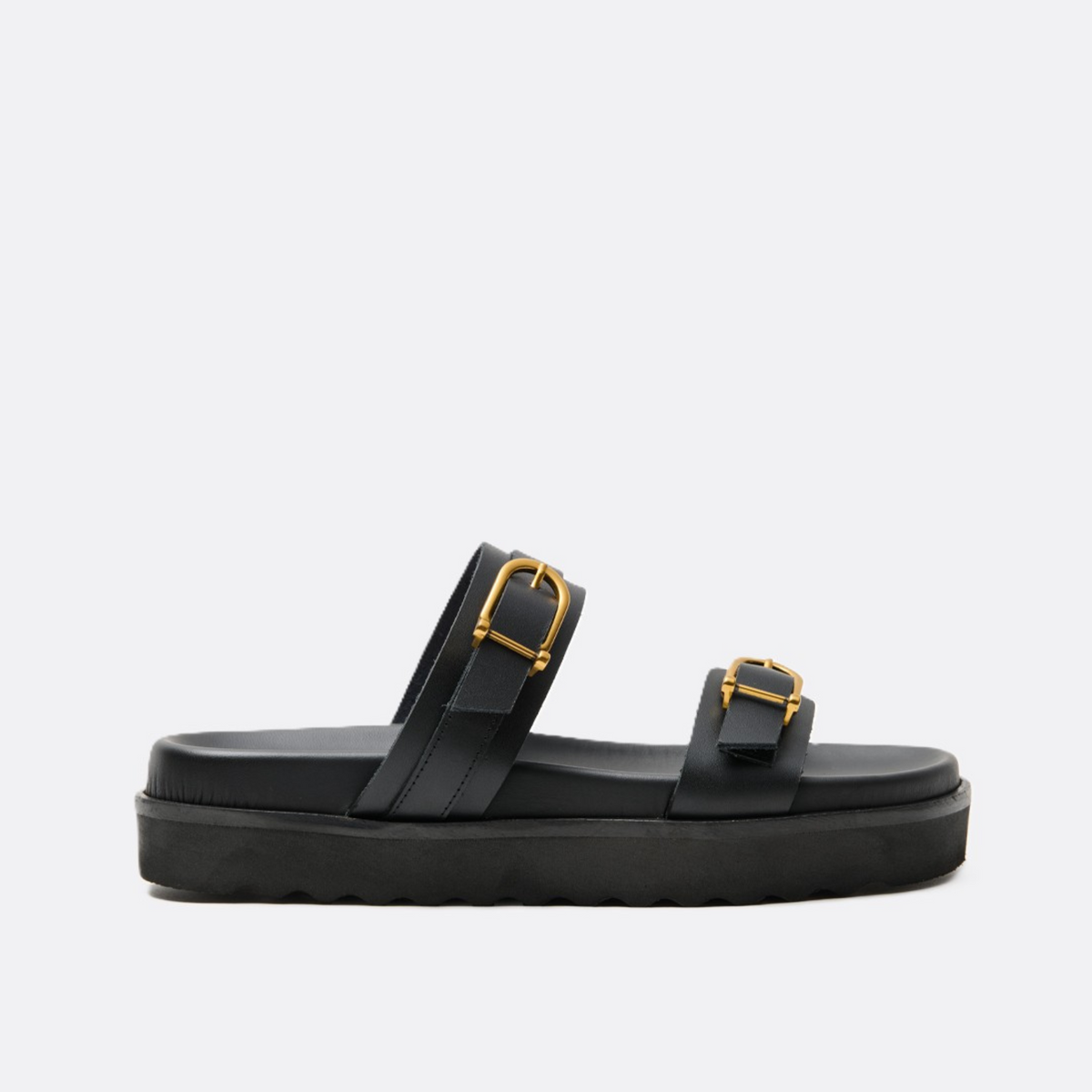 Ateneo Chloe Leather Black Slide