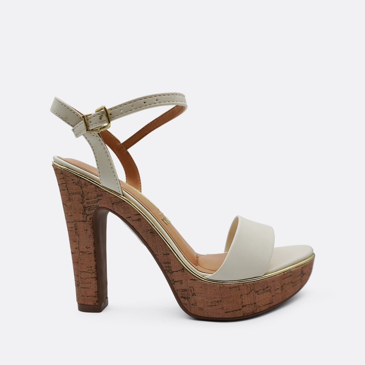 Vizzano Vivien Off White Natural Heel