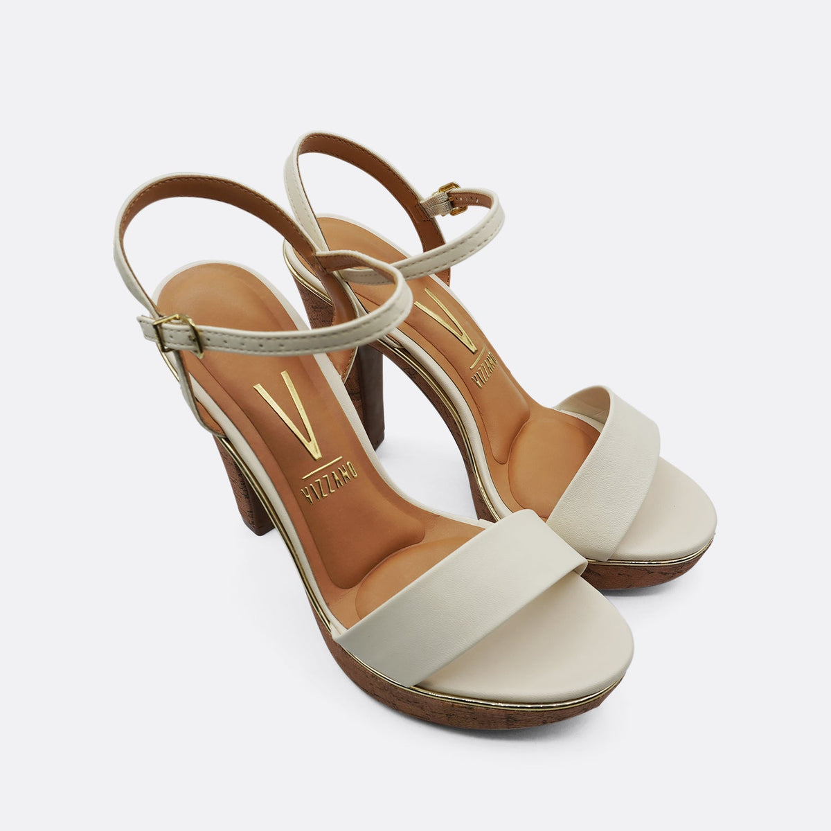 Vizzano Vivien Off White Natural Heel