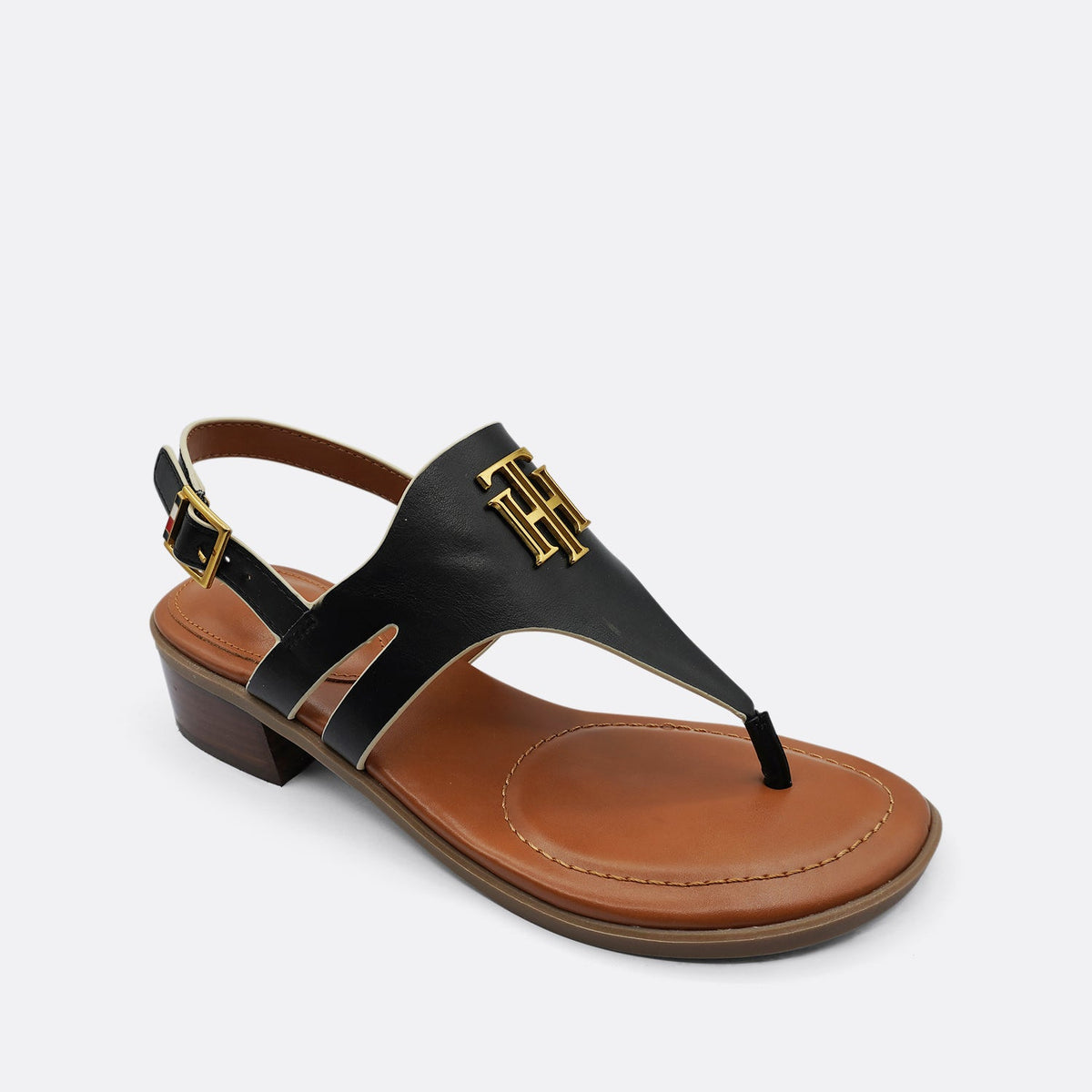 Tommy Hilfiger Ezma Black Sandal Heel