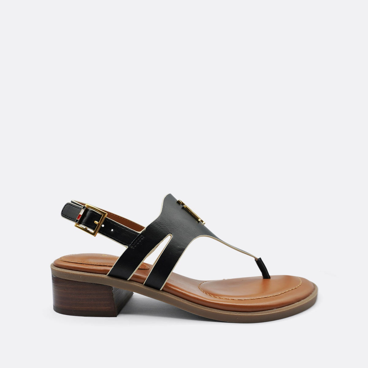 Tommy Hilfiger Ezma Black Sandal Heel