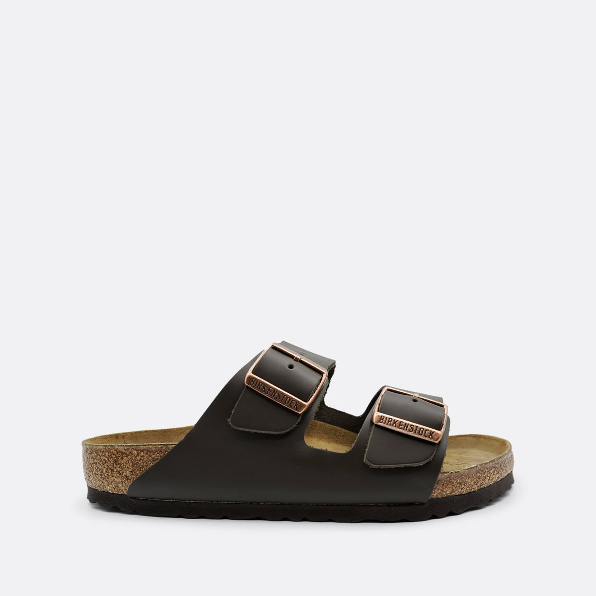 Birkenstock Arizona Natural Smooth Leather Dark Brown