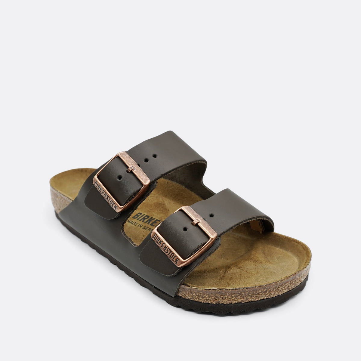 Birkenstock Arizona Natural Smooth Leather Dark Brown