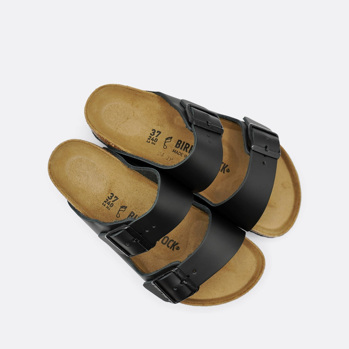 Birkenstock Arizona Natural Smooth Leather Black