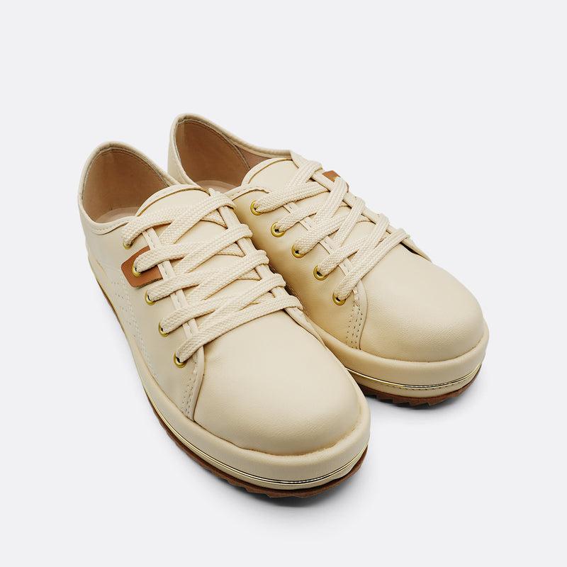 Beira Rio Napa Turim Shoe Cream Sneaker