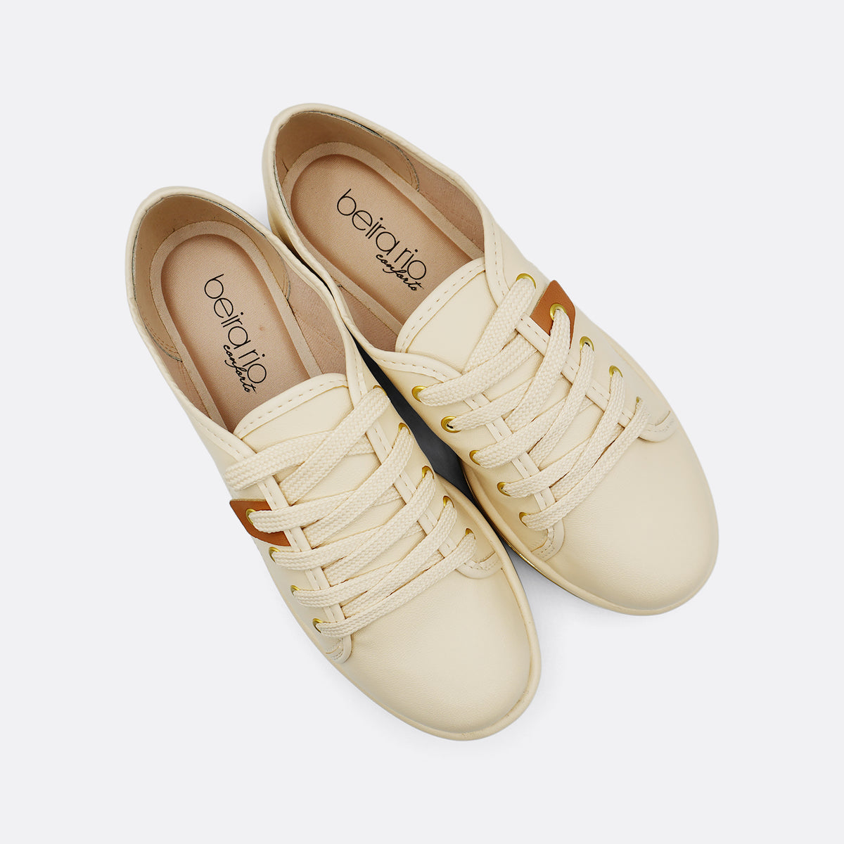 Beira Rio Napa Turim Shoe Cream Sneaker