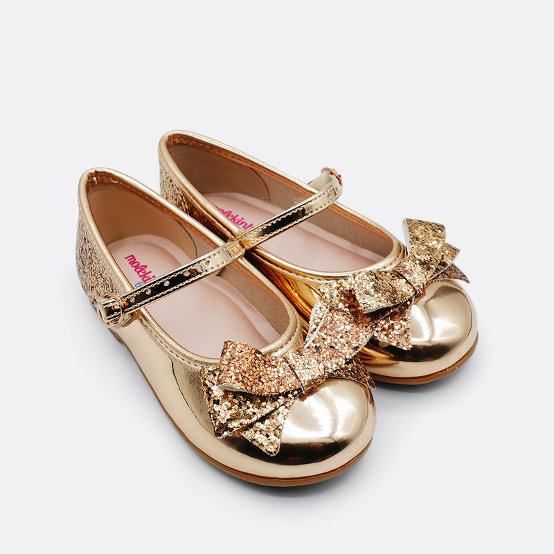 Molekinha Kelly Rose Gold Kids Ballet Shoe