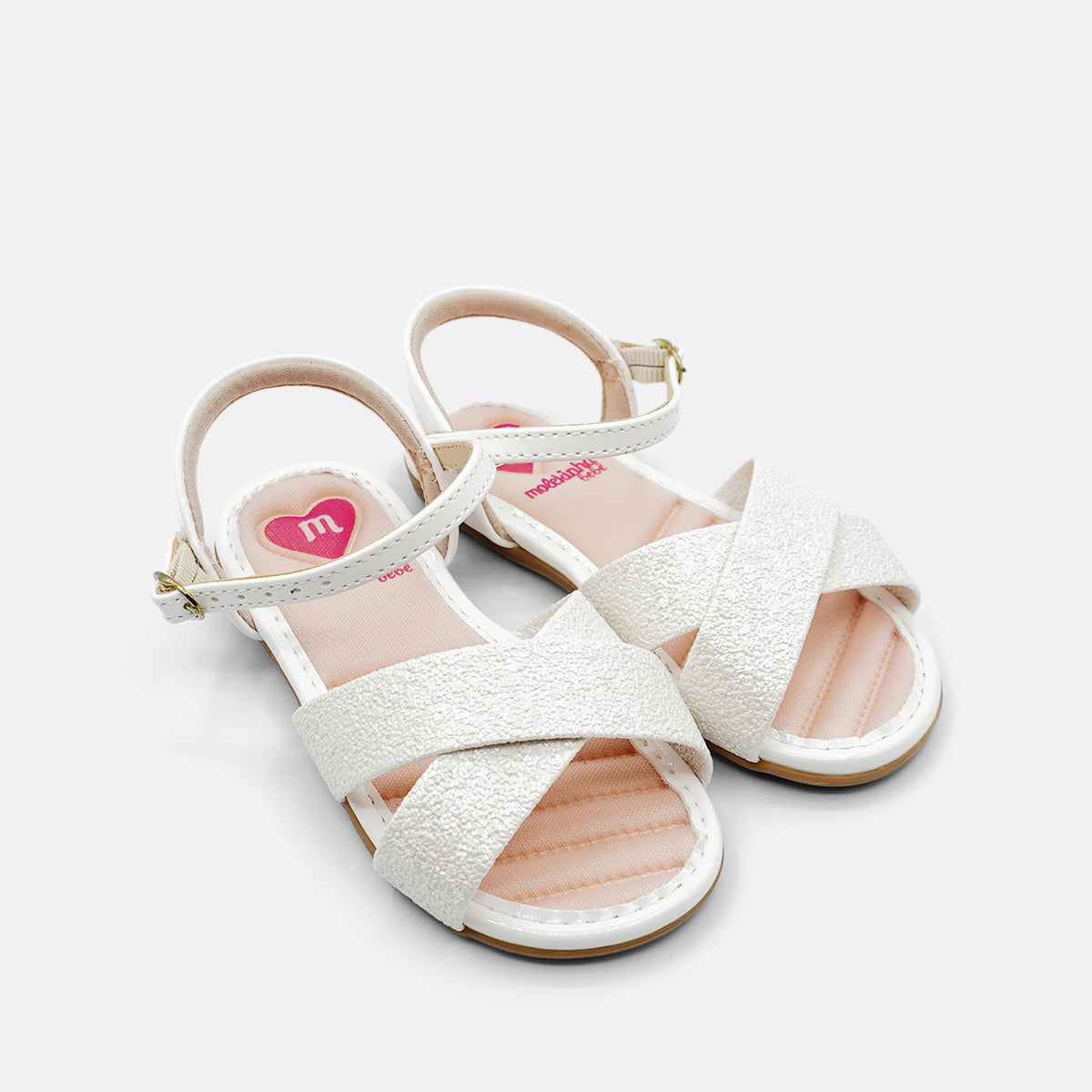 Molekinha Krystal White Kids Sandal