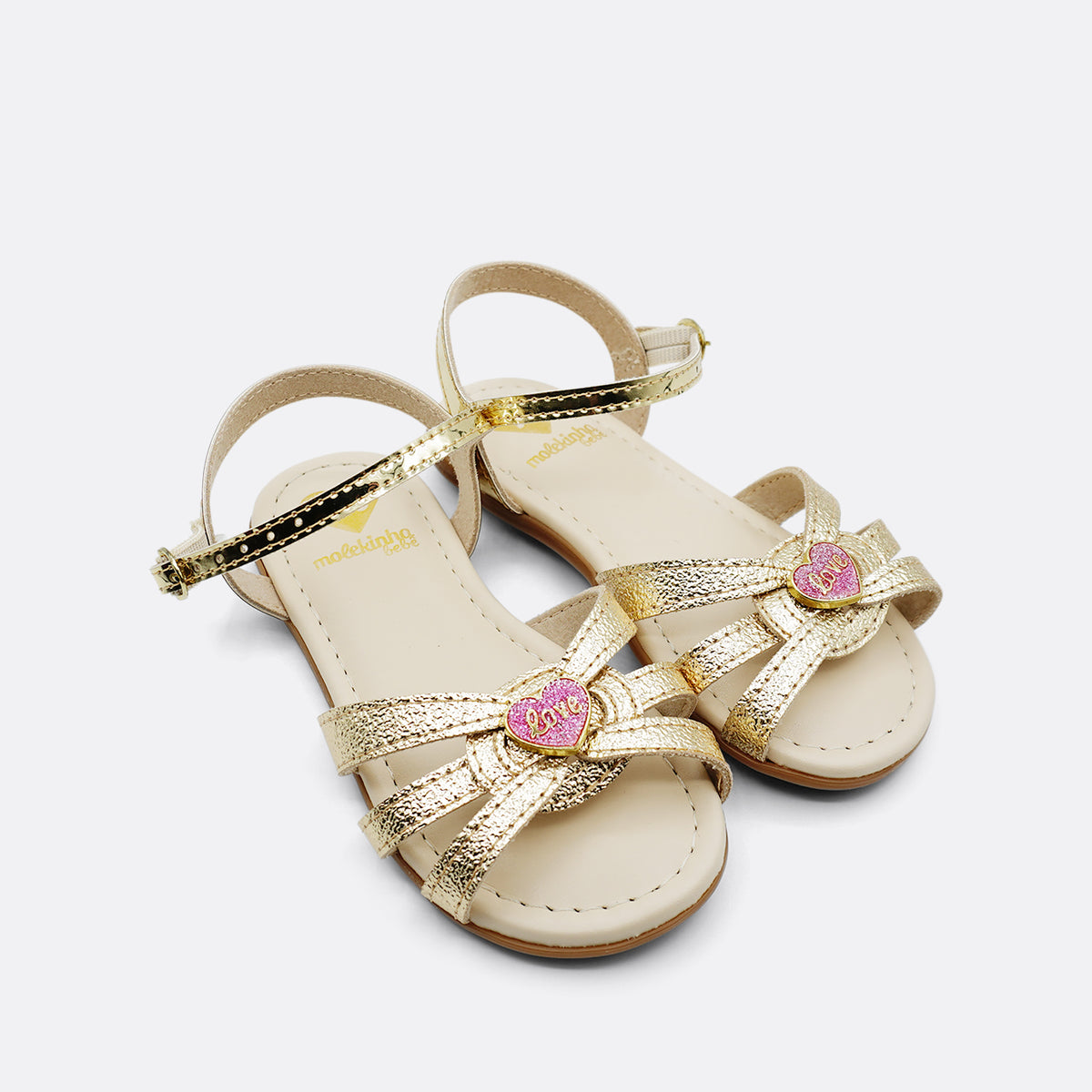 Molekinha Kiah Gold Kids Sandal