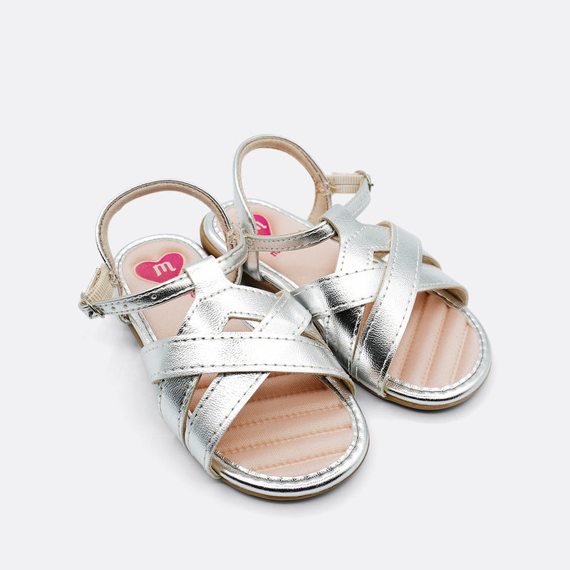 Molekinha Kathy Silver Kids Sandal 