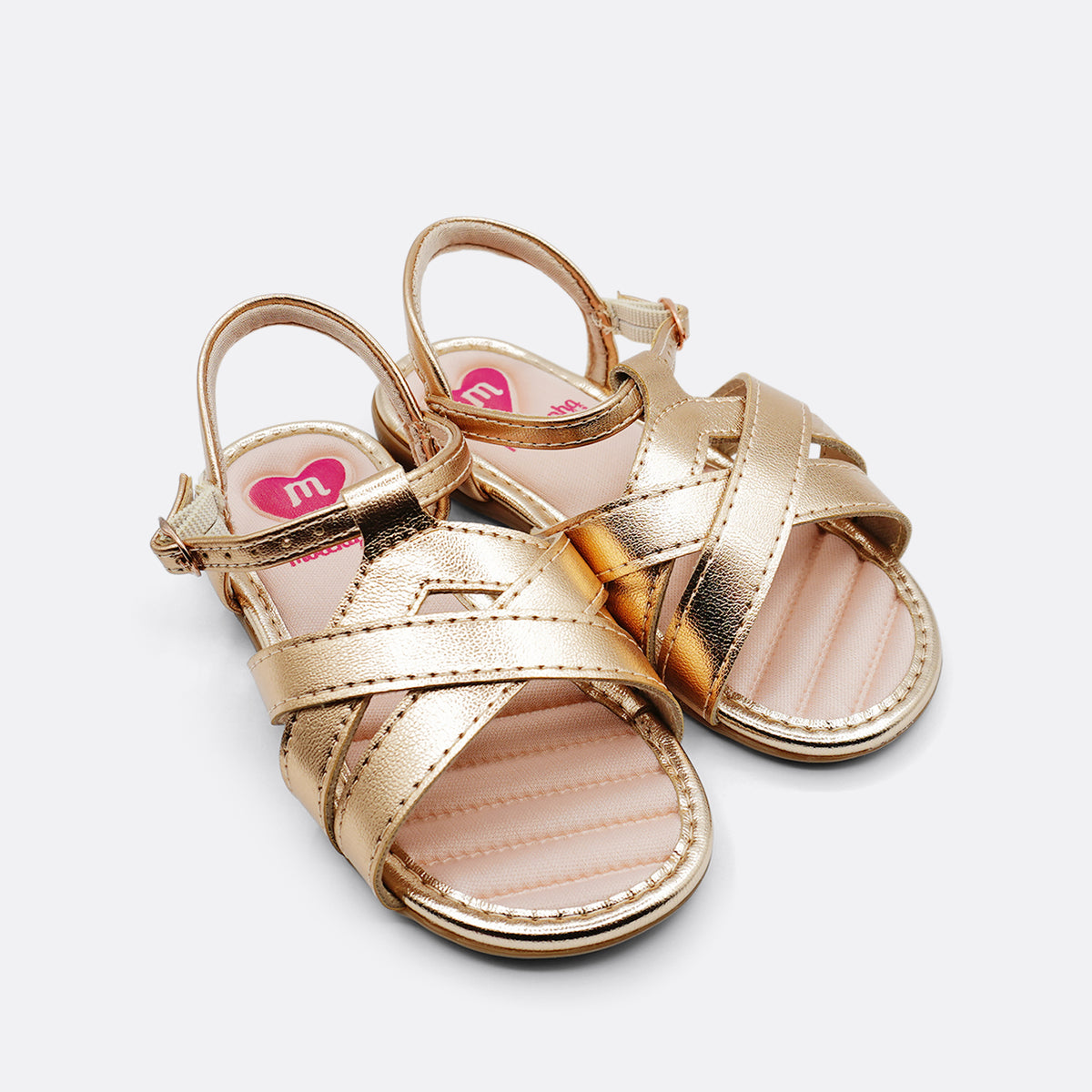 Molekinha Kathy Rose Gold Kids Sandal