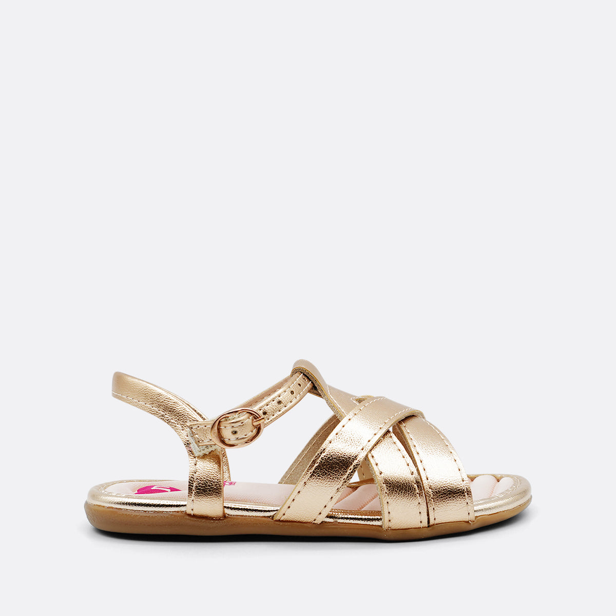 Molekinha Kathy Rose Gold Kids Sandal