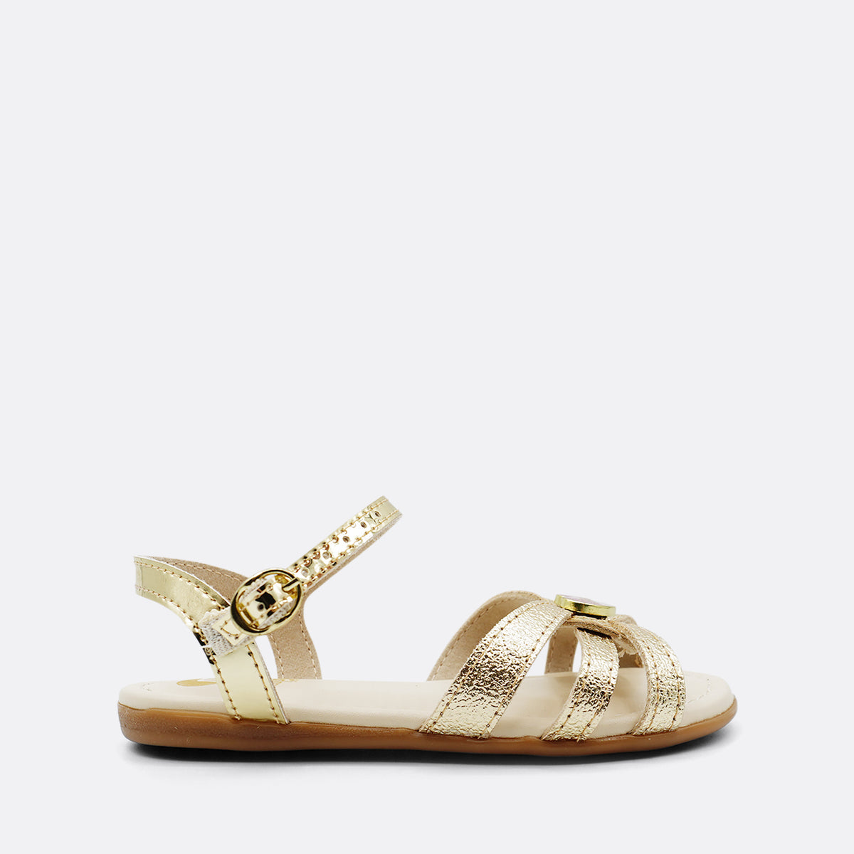 Molekinha Kiah Gold Kids Sandal