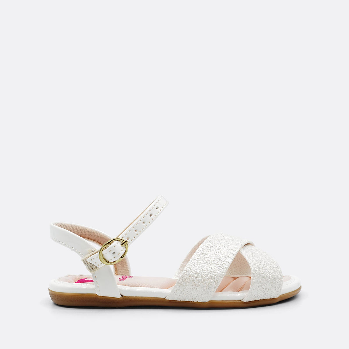 Molekinha Krystal White Kids Sandal