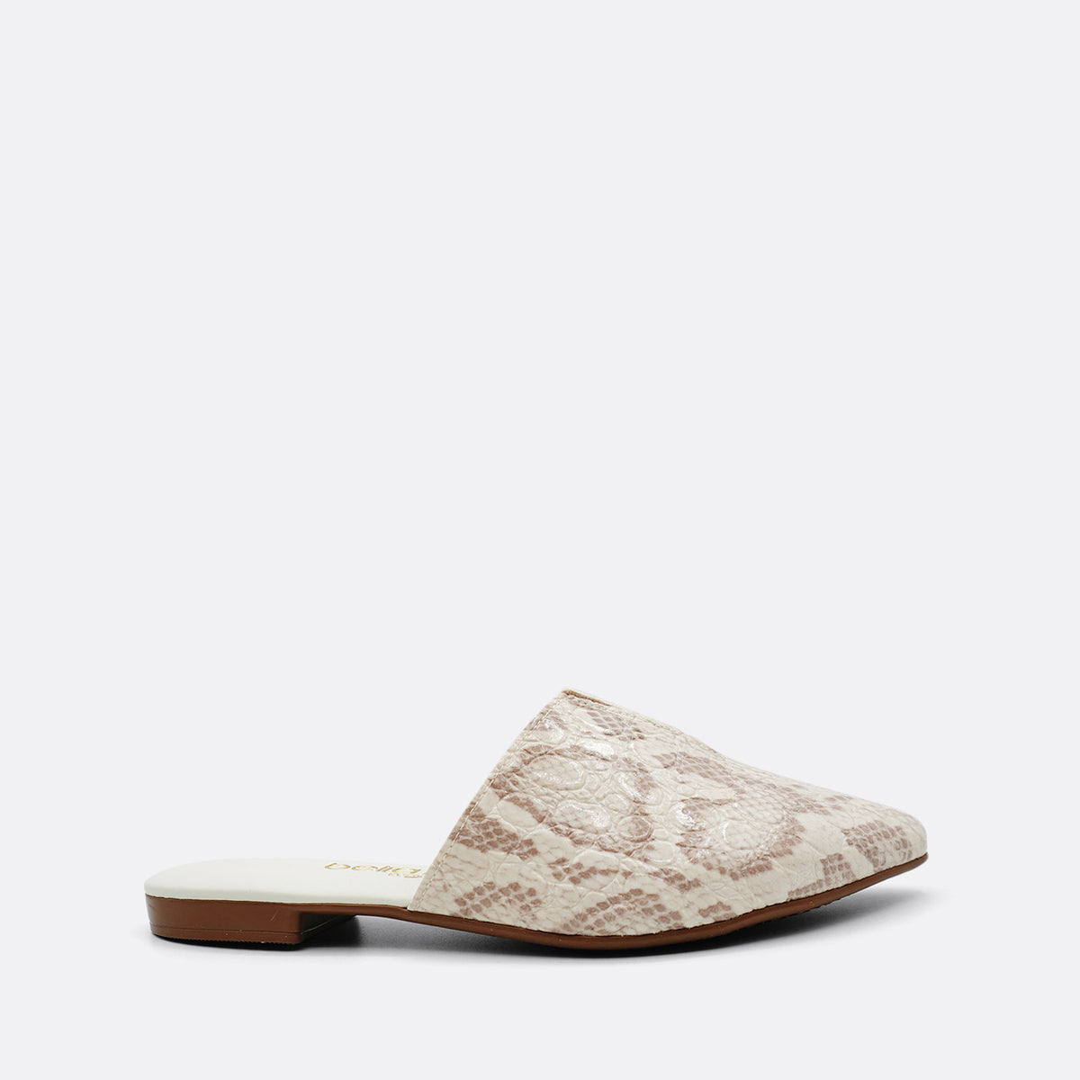 Beira Rio Verniz Croco White Slide