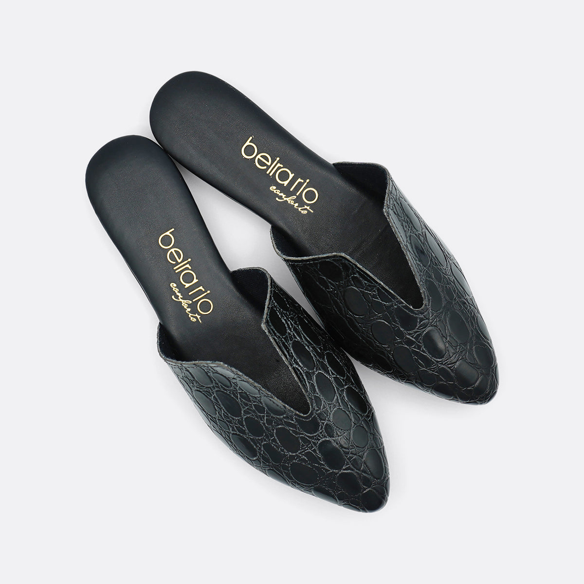 Beira Rio Verniz Croco Black Slide