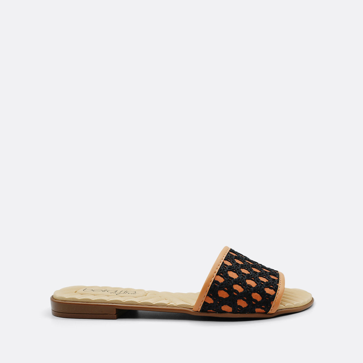 Beira Rio Tecido Tricotado Camel Slide