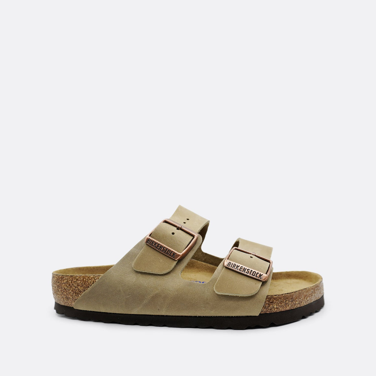 Birkenstock Arizona Waxy Leather Tobacco Soft Foot Bed